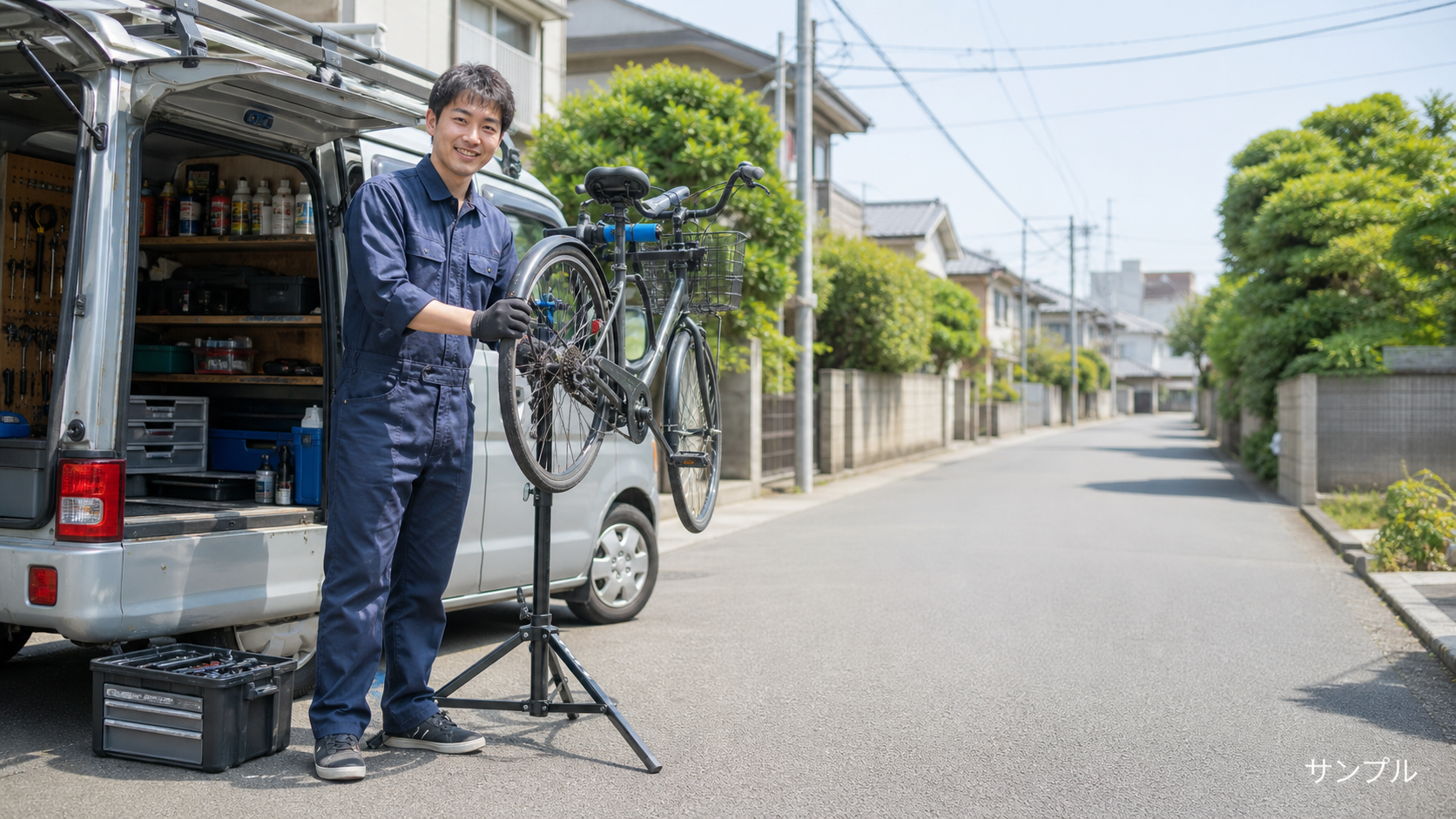 出張自転車修理のサンプル画像